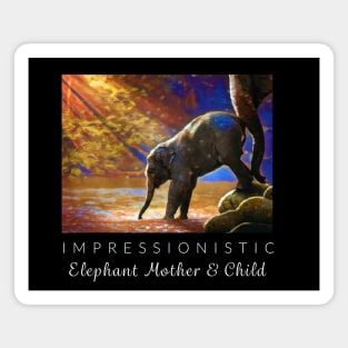 Elephant Mother & Child Magnet